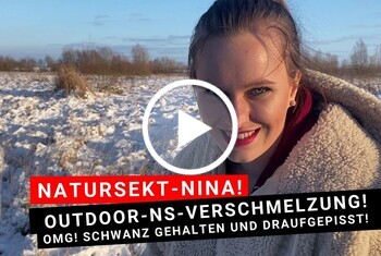 Nina-König: NATURSEKT-NINA! SCHWANZ GEHALTEN UND DRAUFGEPISST!