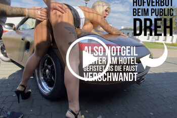 devil-sophie: Hofverbot Drehabbruch beim Public Dreh Notgeil weiter am Hotel gefistet bis die Faust verschwand