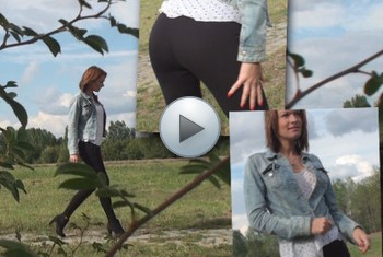 dirty-yamila: Outdoor mit geilen High-Heels und Leggings!